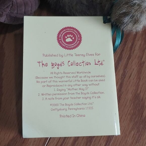 Boyds Bears Achive Collection Lizzie Wishkabibble 10" plush and book - Picture 11 of 11